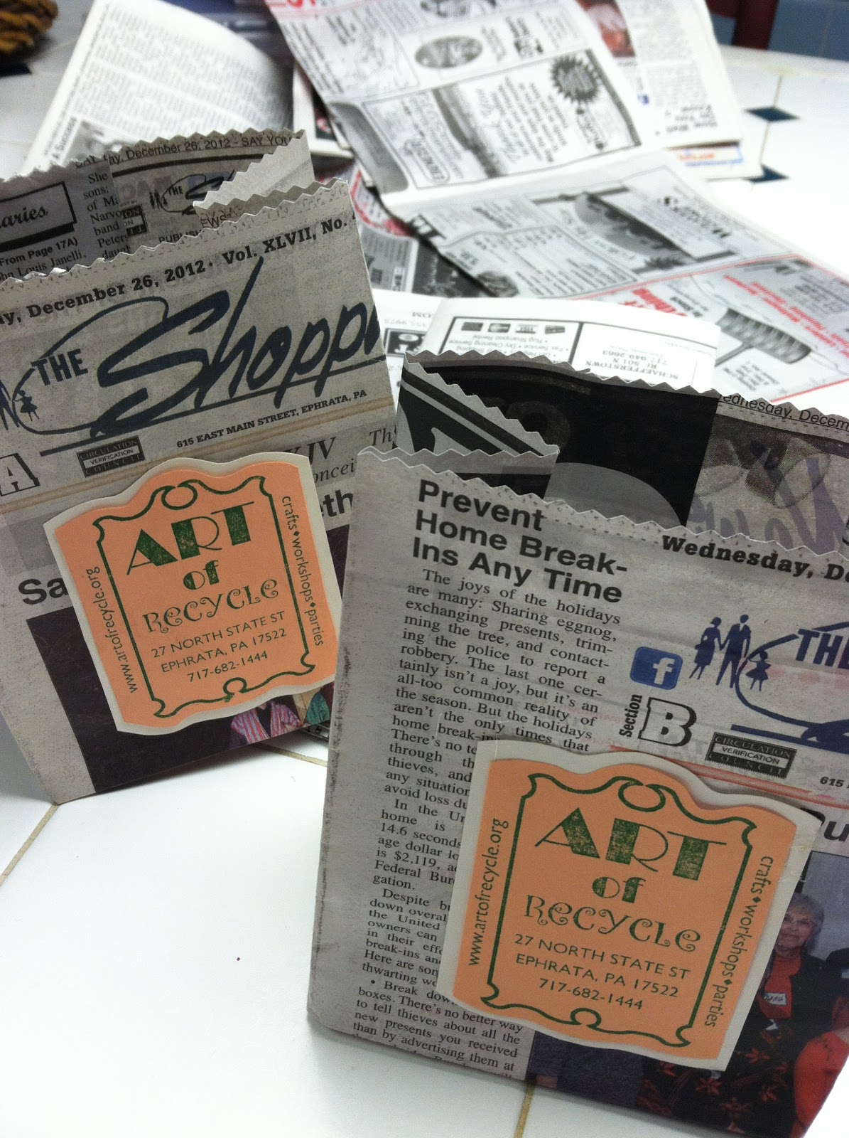 Learn the Art of Recycle Make Paper Bags From Recycled Newspapers