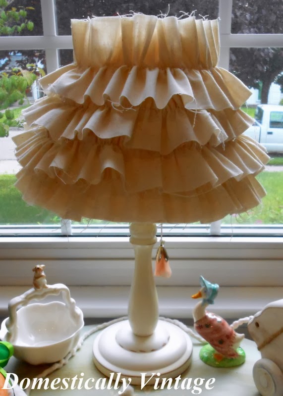 Domestically Vintage Nursery Project 9 Ruffled Lamp Shade