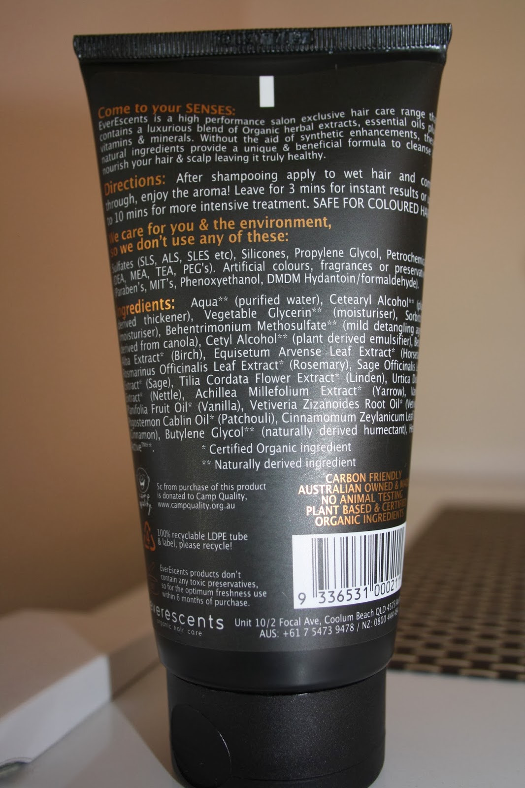 Review Everescents Organic Cinnamon & Patchouli Deep Treatment