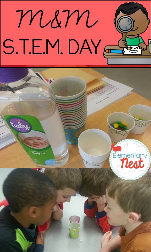 STEM Lab Idea- M&M Soaking with FREE Sheet - Elementary Nest