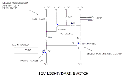 Circuit Project:12v LightDark Switch