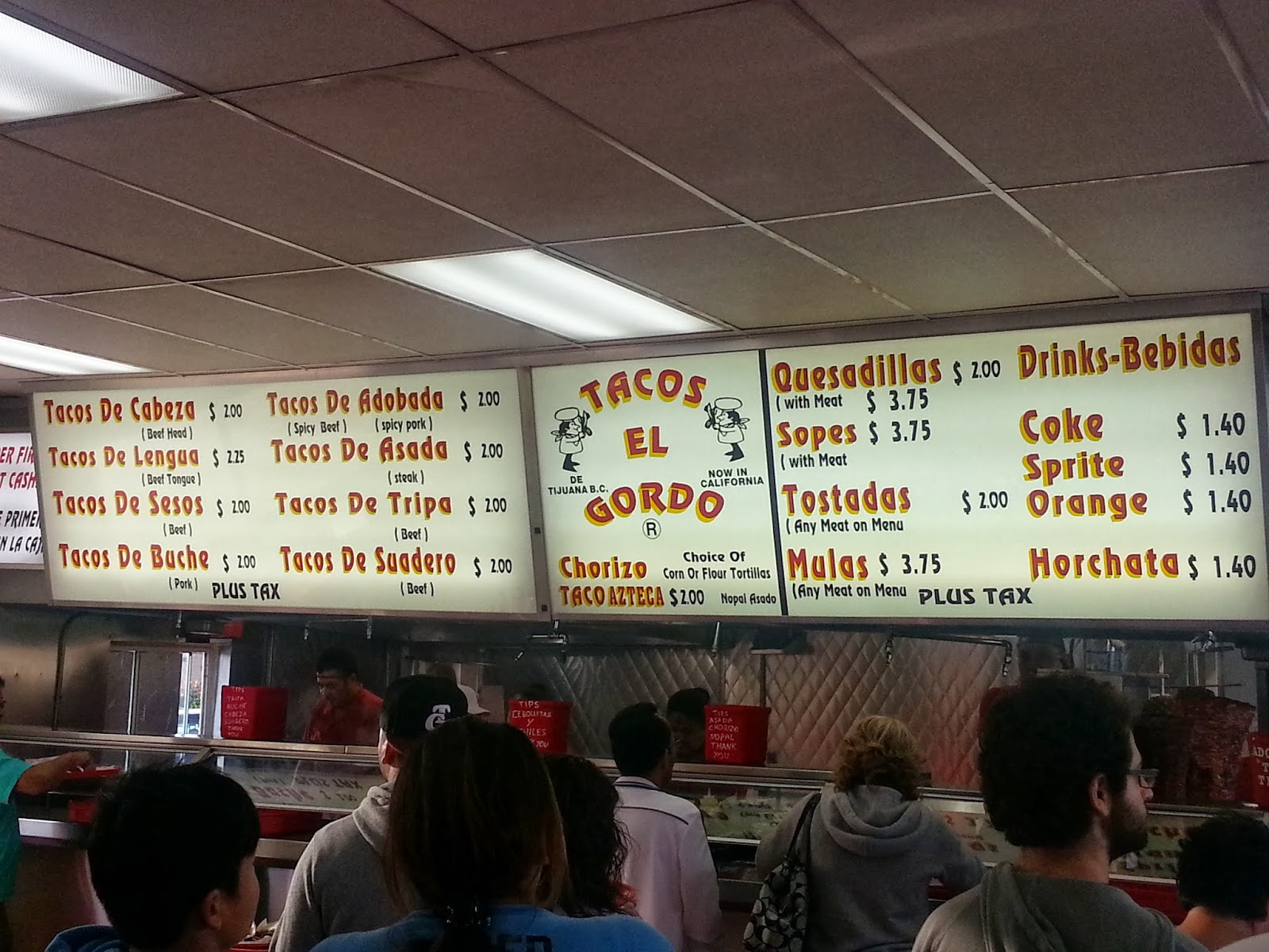 Order of the Taco Tacos El Gordo, Chula Vista, CA