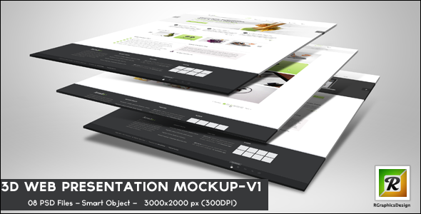 3d web presentation mockup v1 image