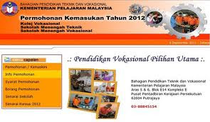 KEMASUKAN KE KOLEJ VOKASIONAL, SEKOLAH MENENGAH VOKASIONAL DAN SEKOLAH