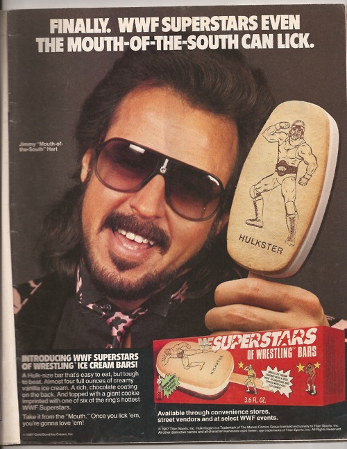 Who wants WWF ice-cream bars? Jimmy Hart does! The Mouth of the South