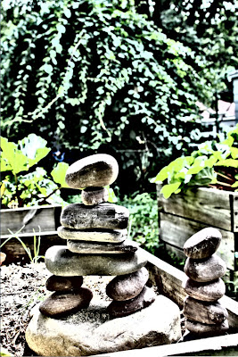 Cairn made of rocks from Canada