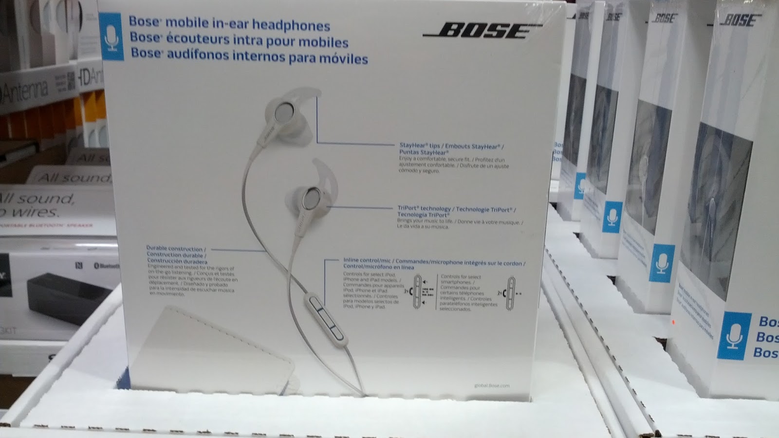 Bose Mobile inear Audio Headphones with Microphone Costco Weekender