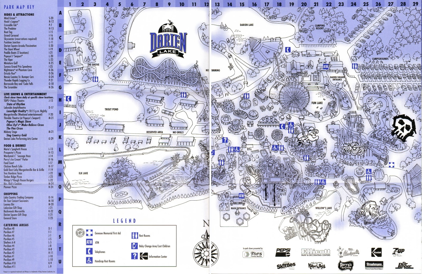NewsPlusNotes From The Vault Darien Lake 1997 Brochure + Map