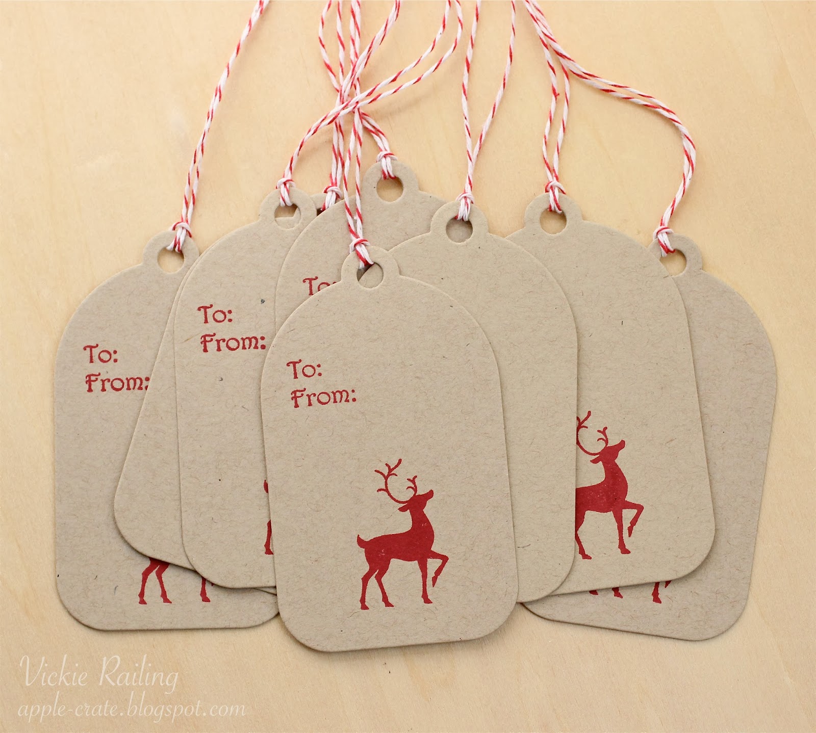 The Apple Crate Reindeer Christmas Gift Tags