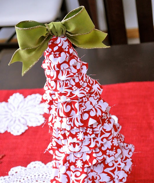 foam cone christmas tree tutorial {fabric covered} - Little Birdie Secrets