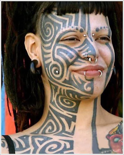 female face tatoo
