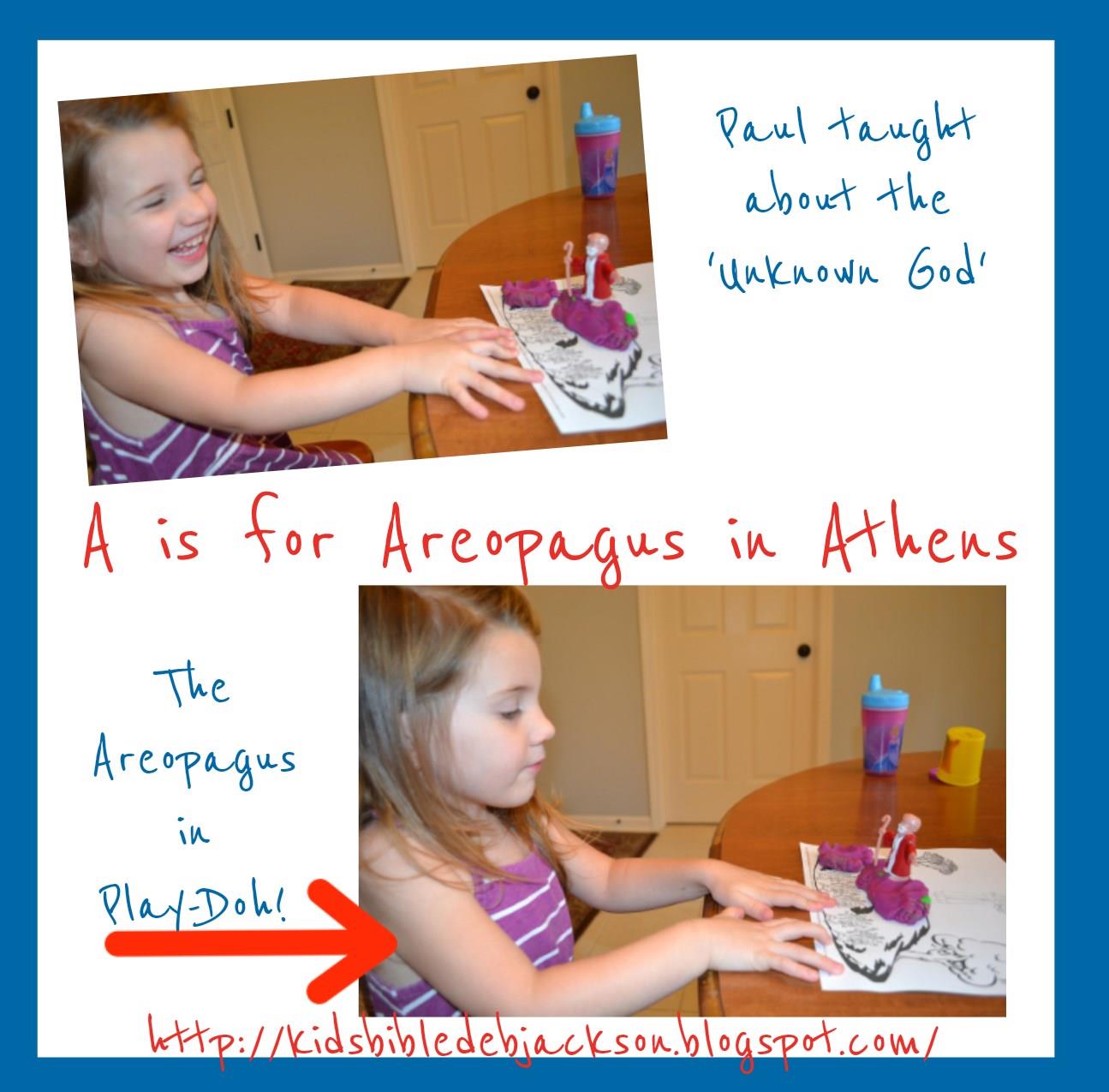 Bible Fun For Kids Preschool Alphabet A is for Areopagus in Athens