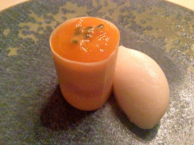 Stitch and Bear - Restaurant Forty One - White Chocolate, Passionfruit and Elderflower Sorbet