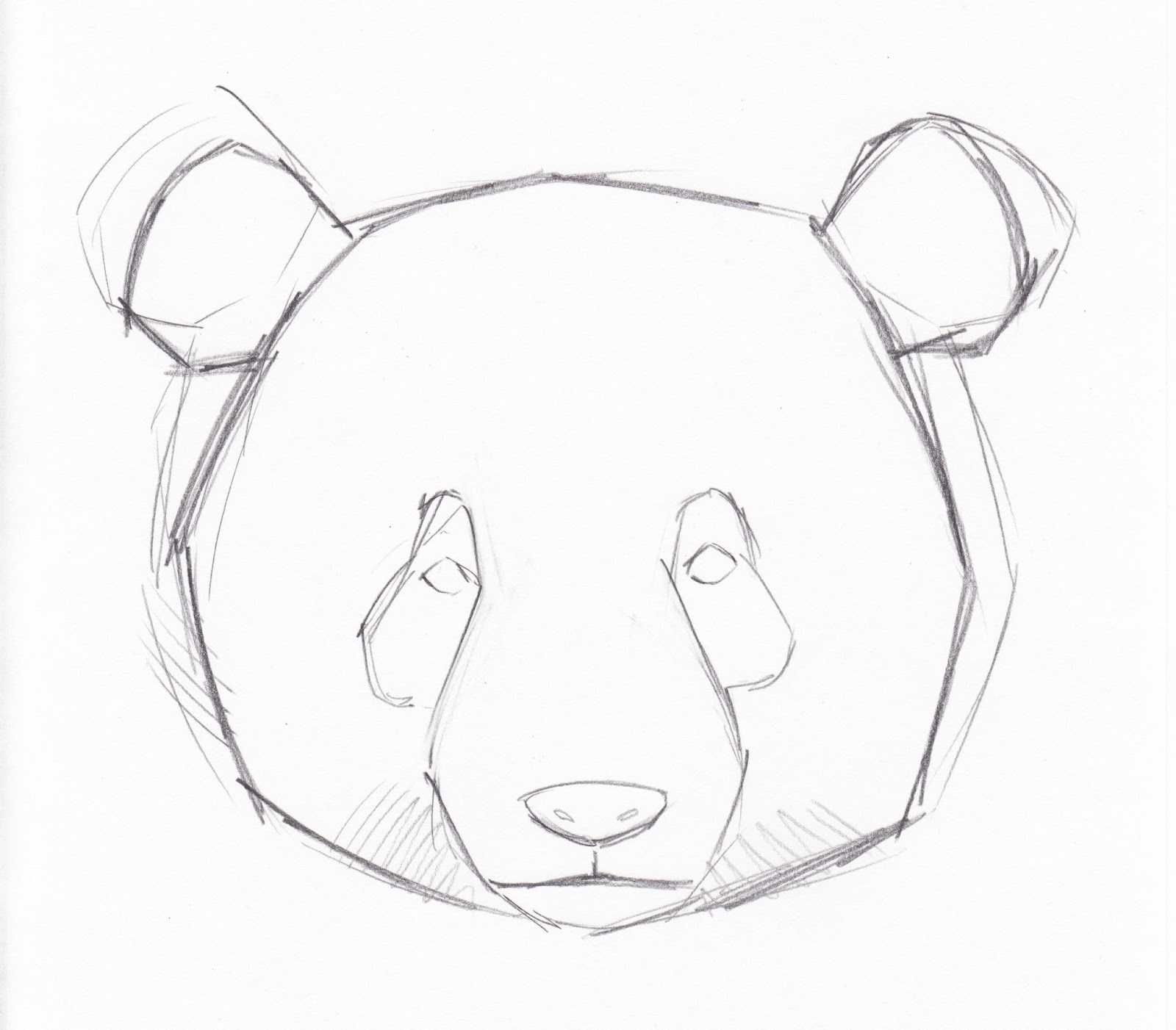 Line Drawing Of Bear Face : Panda pattern