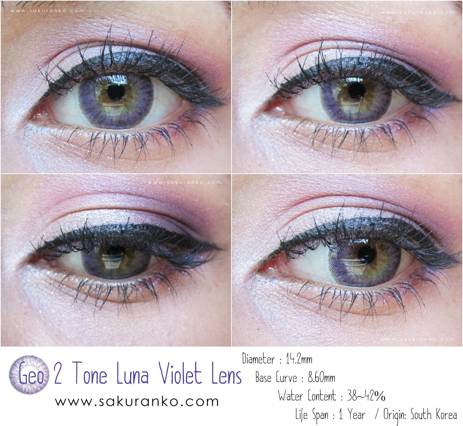Sakuranko: Geo 2 Tone Luna Violet Circle Lens