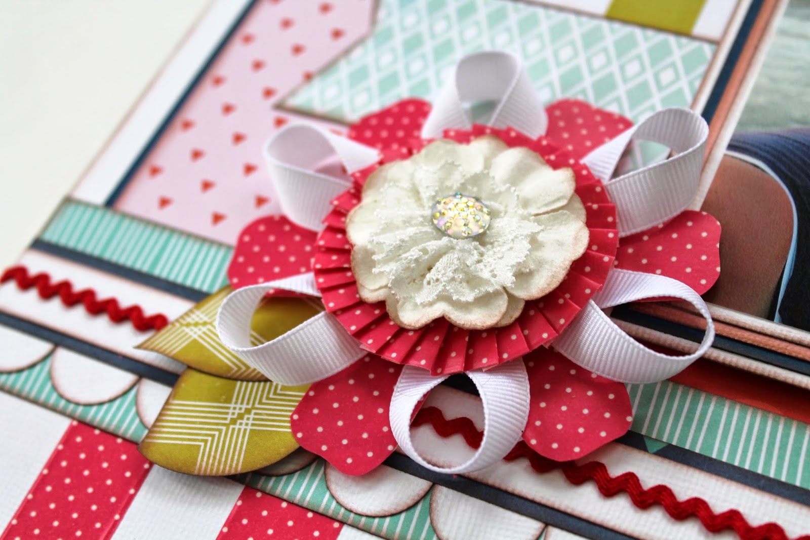 My Creative Scrapbook Ribbon and Washi Tape Flower Tutorial by Tracy