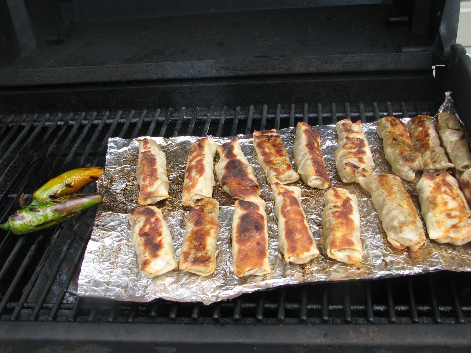 Aprons and Apples Crispy Healthy Egg Rolls On The Grill!