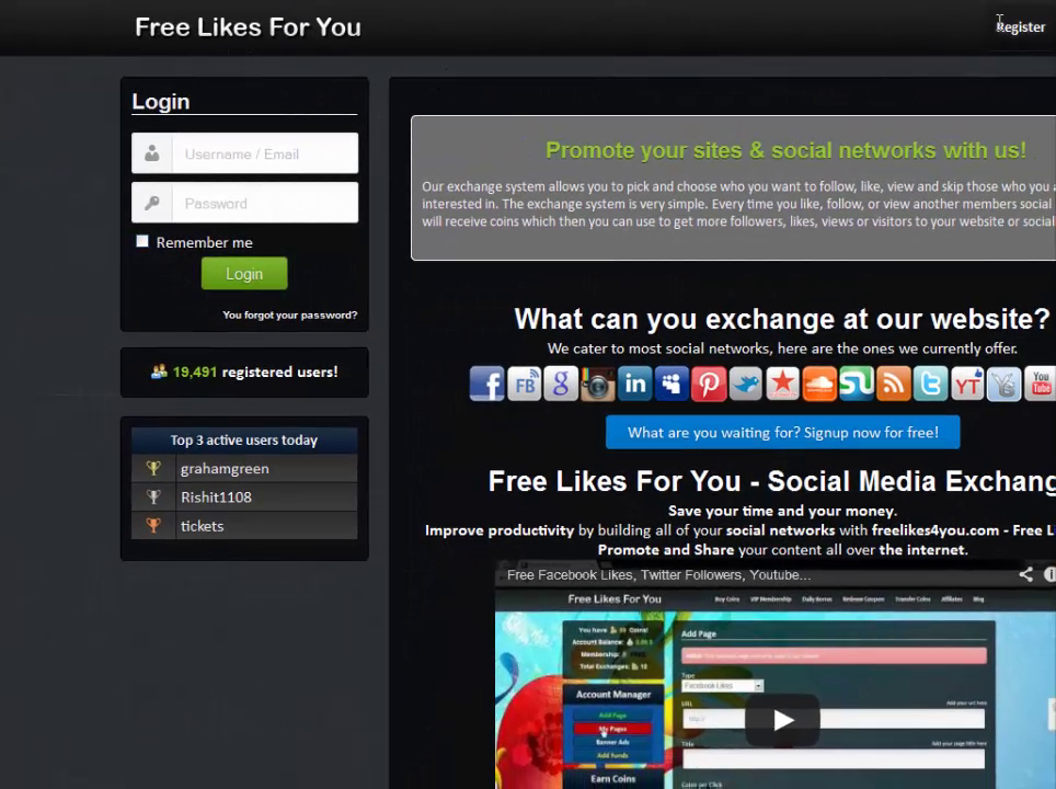 Free Likes For You - Get 100% FREE Likes, Subscribers, Followers, Circles, Views and Traffic!