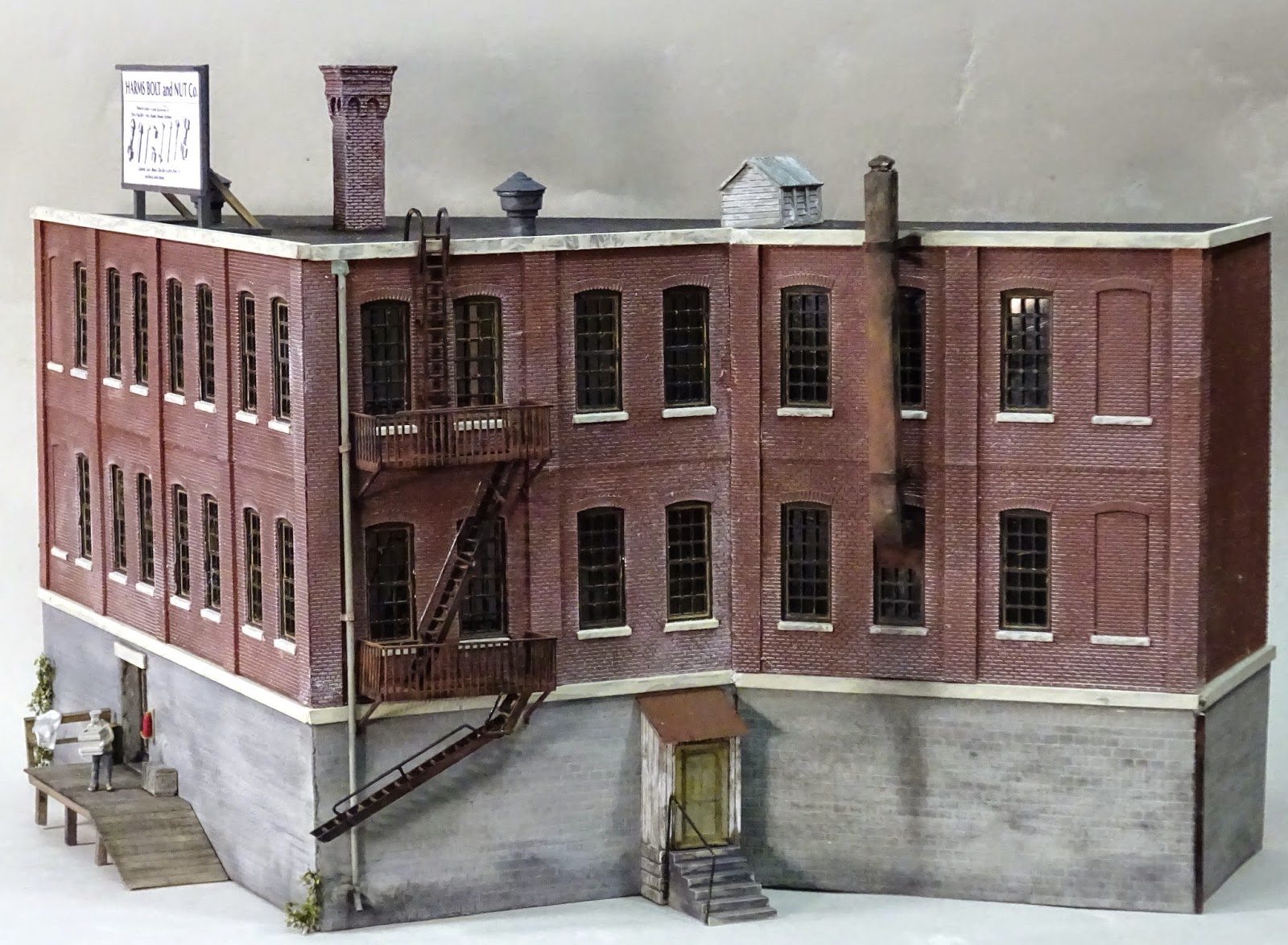 Model Railroad Minutiae Bolt& nut factory complete