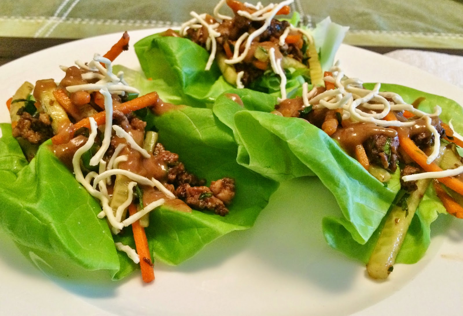 My Tiny Oven Chicken Lettuce Wraps with Peanut Hoisin Sauce