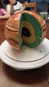 Planet Jupiter Cake (Spherical Concentric Layer cake)