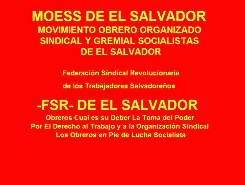 1 de Mayo Fundación Salvador Cayetano Carpio FSR - COESS - MOESS -