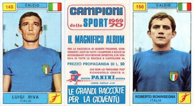 DOMENGHINI Figurina CAMPIONI DELLO SPORT 1969//70-n - CALCIO -Rec ITA 155 A