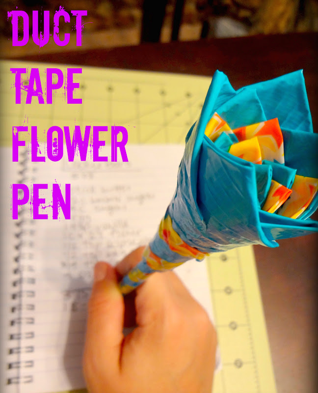 How To Make Flower Pens Using Duct Tape