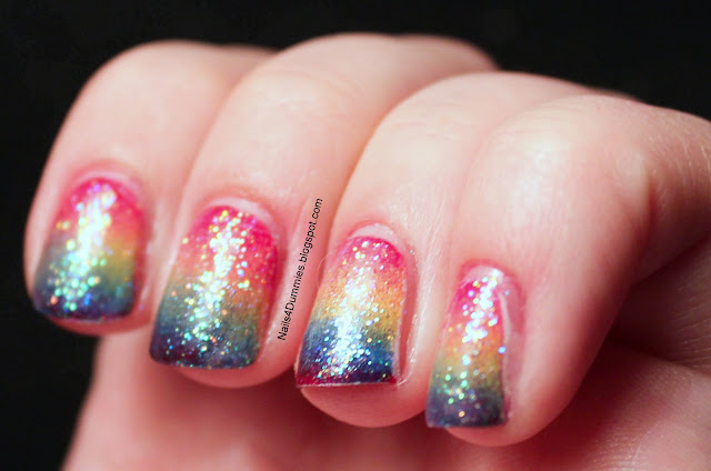 Rainbow gradient mani