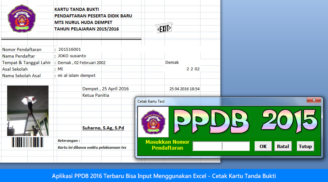 Aplikasi PPDB 2016 Terbaru Menggunakan Excel Bisa Input
