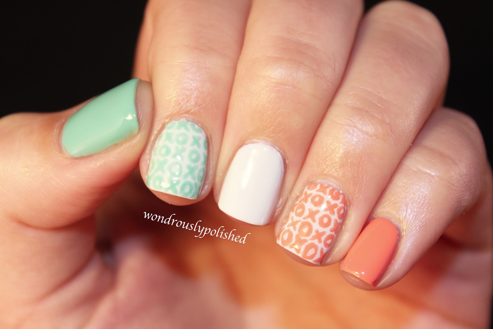 Wondrously Polished February Nail Art Challenge Day 3 Xoxo These Were Super Simple And Quick But I Think Still Fun Hopefully Unique Ish