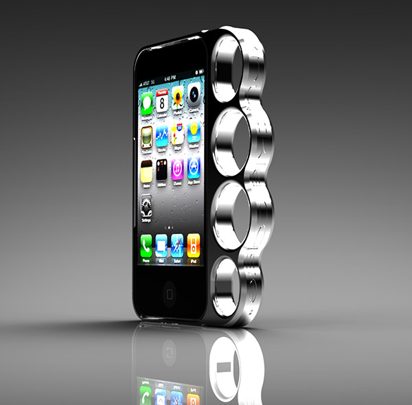 Great Pictures Brass knuckles iPhone Case Can be Used for SelfDefense