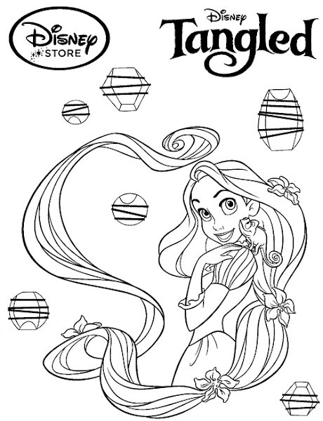 Disney Princess Tangled Coloring Pages