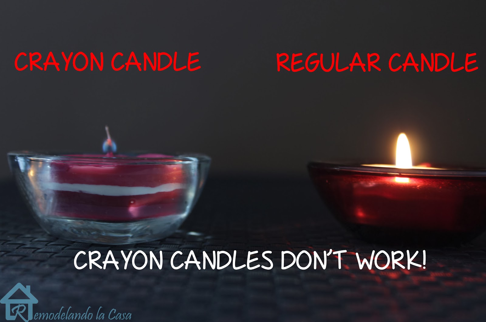 Crayon Candles. A pretty but not a functional project. Remodelando la