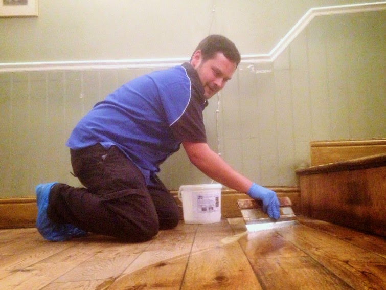Wood floor oiling, Aunties Teashop Cambridge