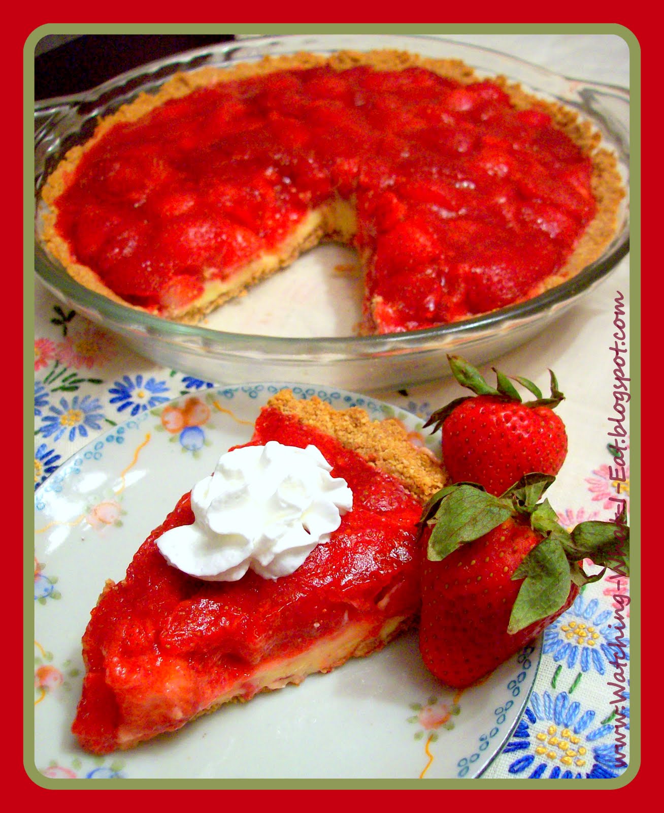 Watching What I Eat Easy Strawberry & Pudding Tart with NoBake Graham