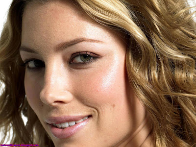 Jessica biel Cute Wallpaper lips shine
