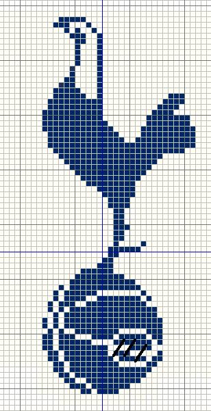 Buzy Bobbins: Tottenham Hotspur logo cross stitch design