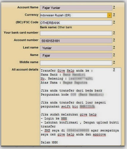 Contoh Blog Mmm Tambah Rekening