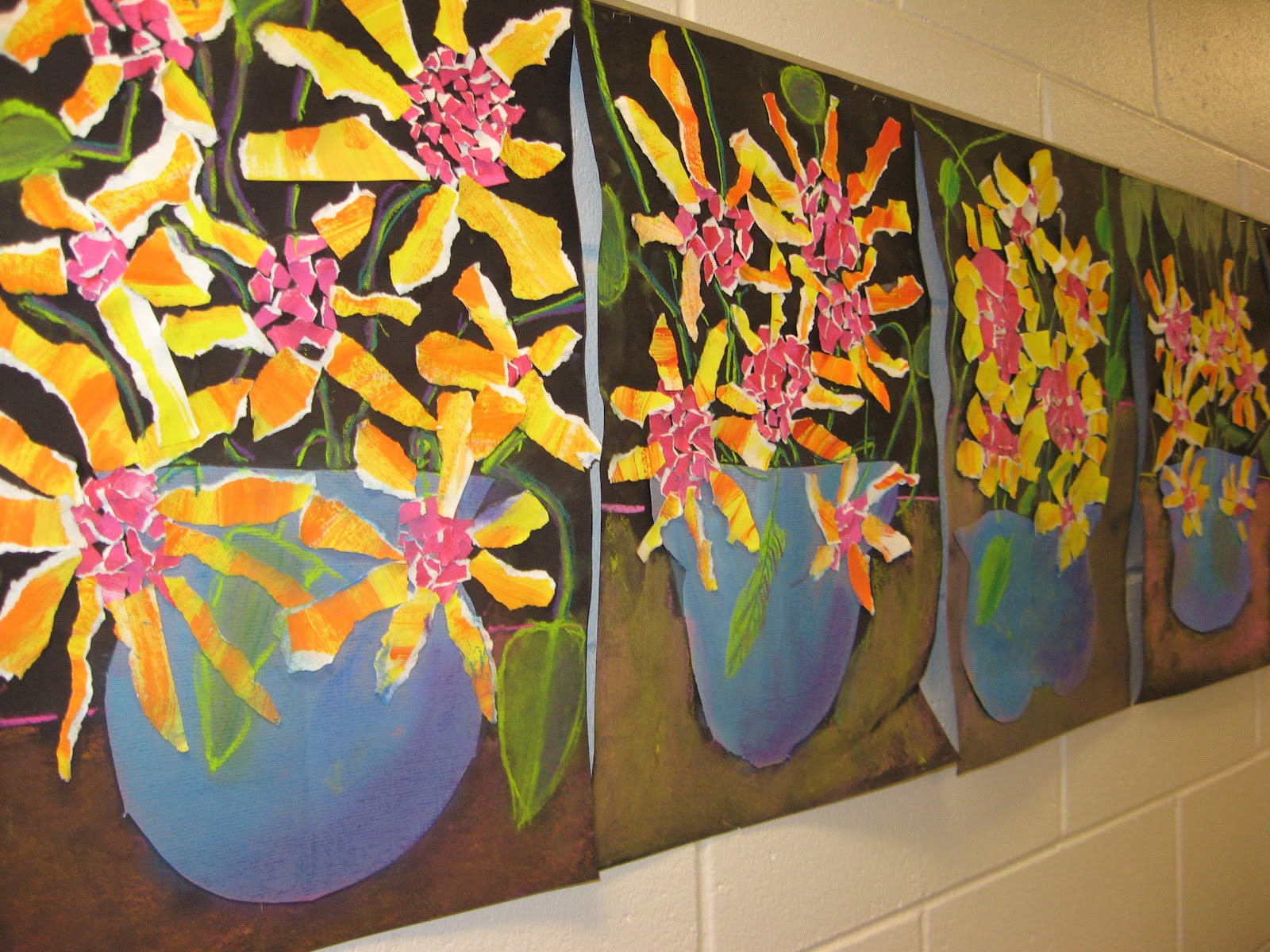 Jamestown Elementary Art Blog 2nd grade Van Gogh Sunflowers