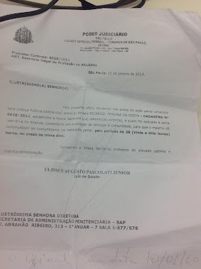 Prestação de serviço a comunidade.