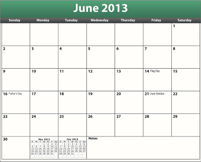 FREEISMYLIFE June 2013 Calendar - All the June FREE in 1 List
