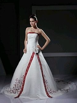 Vestidos De Novia En Color Blanco Y Rojo
