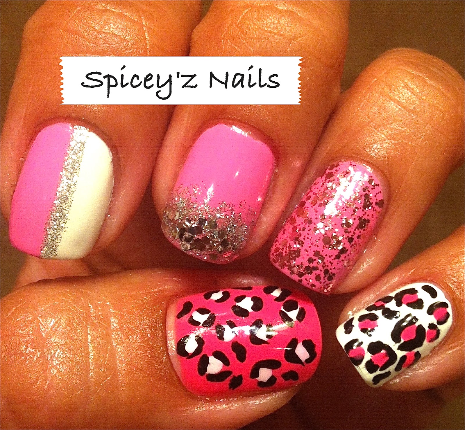 Spicey'z Nails "PINK" Nail Contest by Pritty Kittyz Nailz on FB