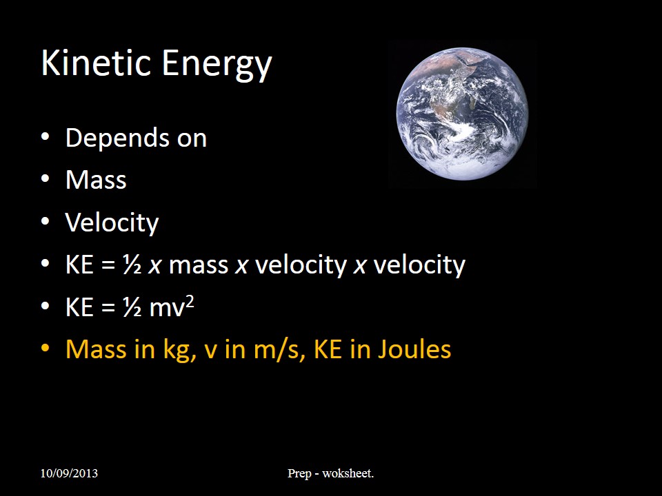 iGCSE Physics: Kinetic Energy