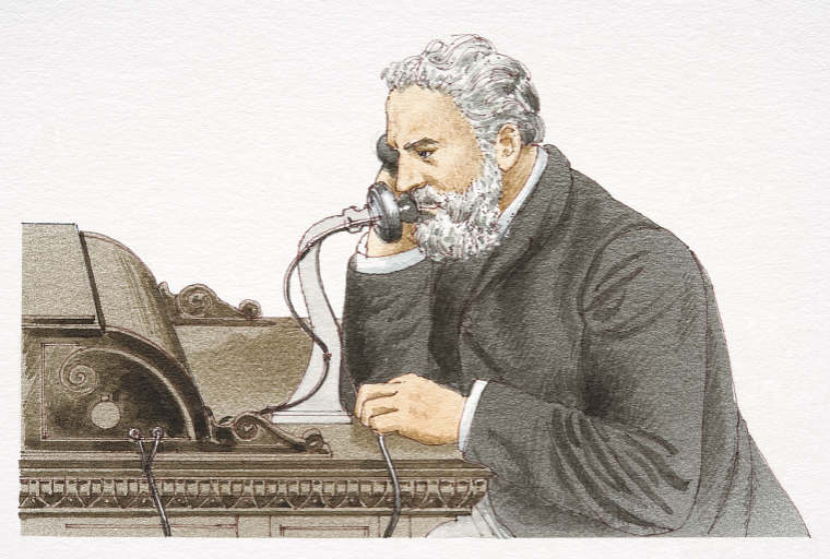 Bisnis Online Dan Info Pengetahuan: C. Telepon (Alexander Graham Bell Sends  The First Telephone Message In 1876 A.d.)