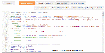 ilustrasi menu edit html di blogger (Gambar tidak terlihat? Klik kanan tulisan ini, dan pilih 'Reload Image!')