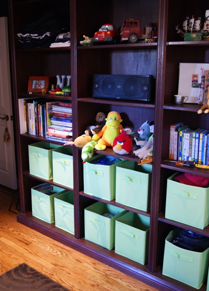 Organized Boys Room Toys and Bins