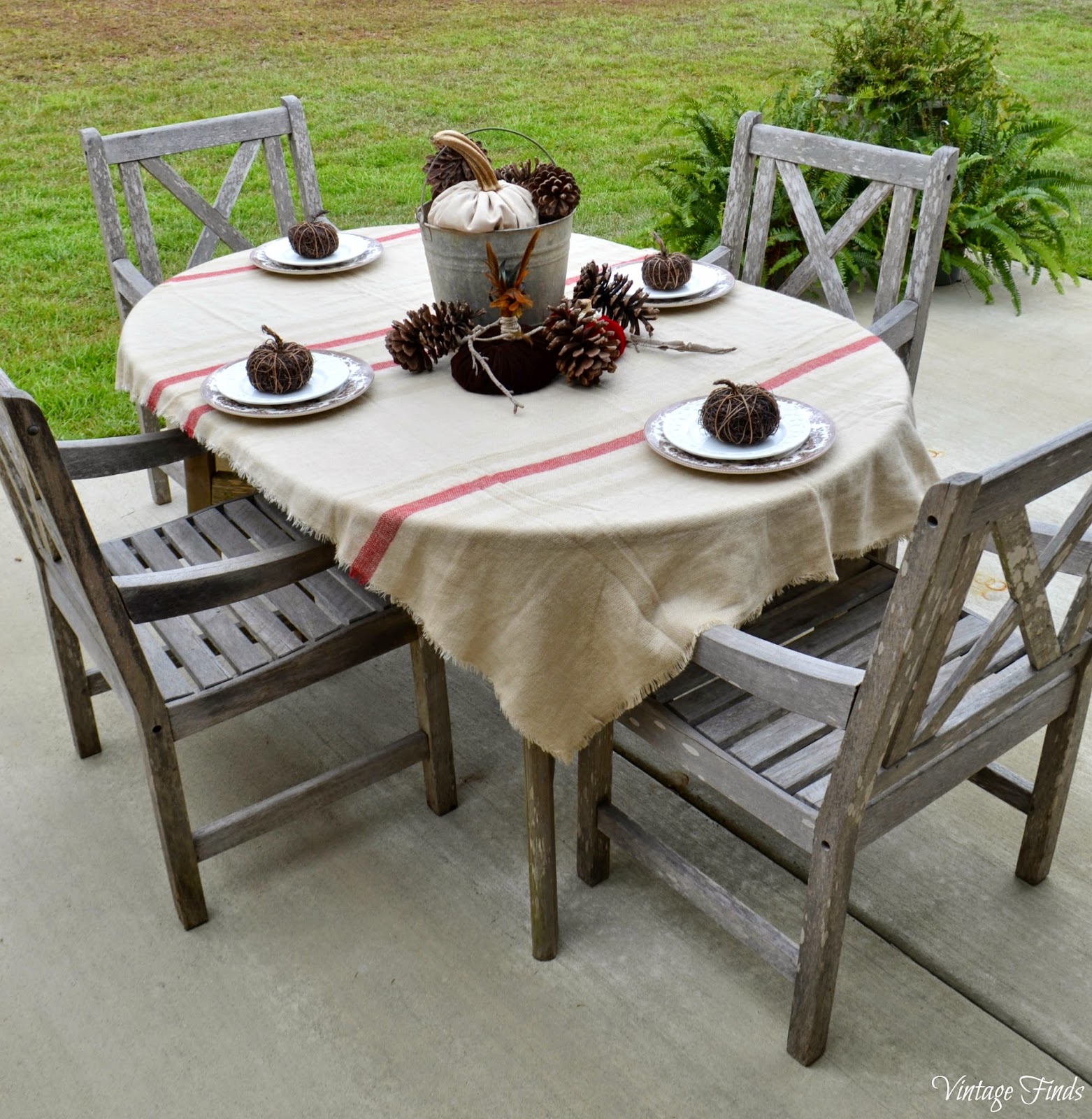Vintage Finds Fall Patio Table