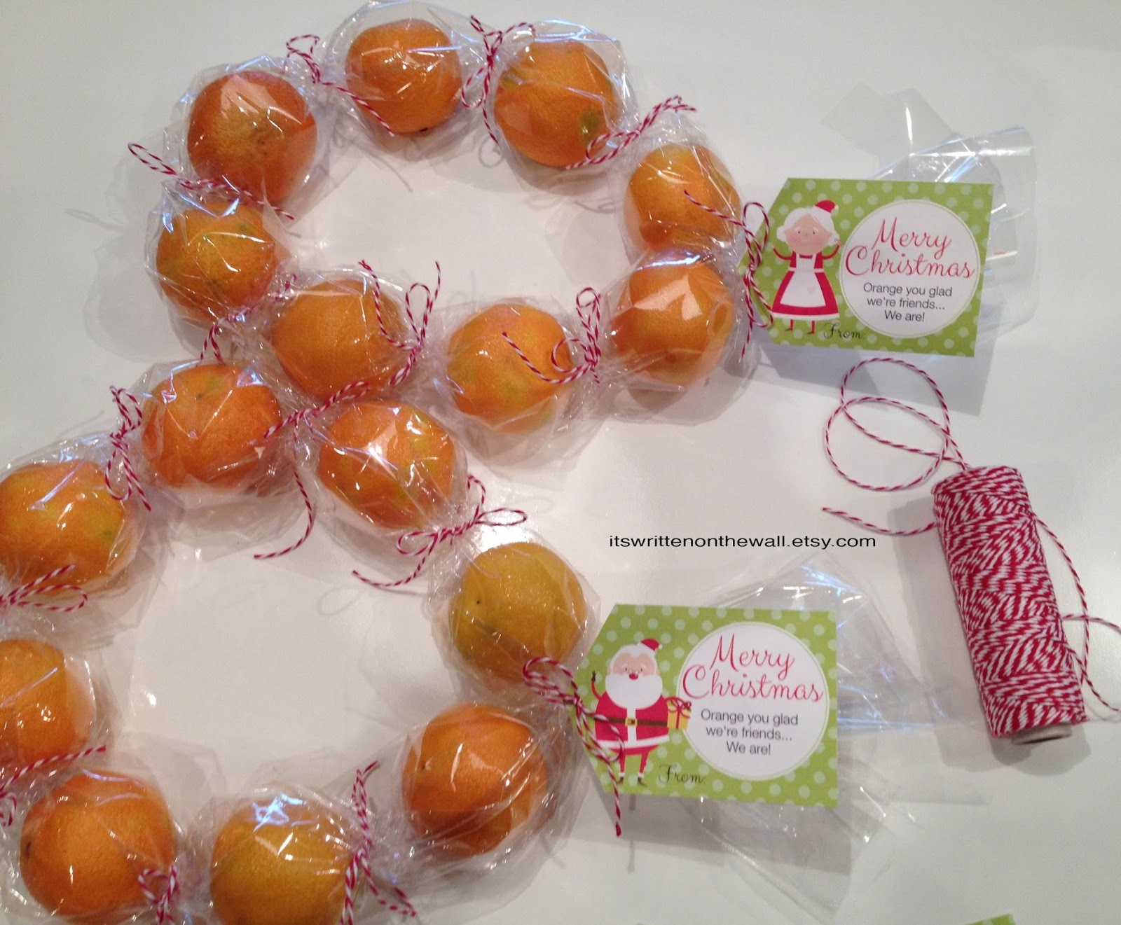 It's Written on the Wall Neighbor Christmas Gift Idea Give Oranges